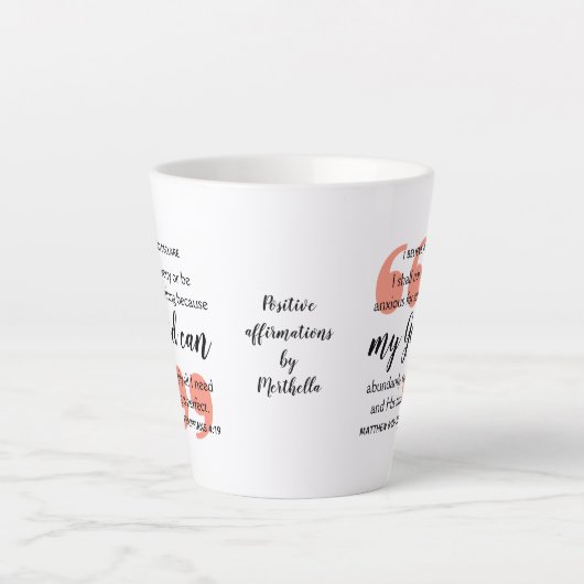 MIJN GOD KAN EEN Christelijke bevestiging Latte Mok (Voorkant)