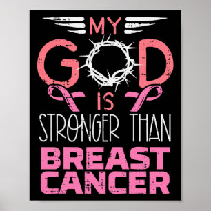 Mijn God Sterker dan borstkankerbewustzijn Chris Poster