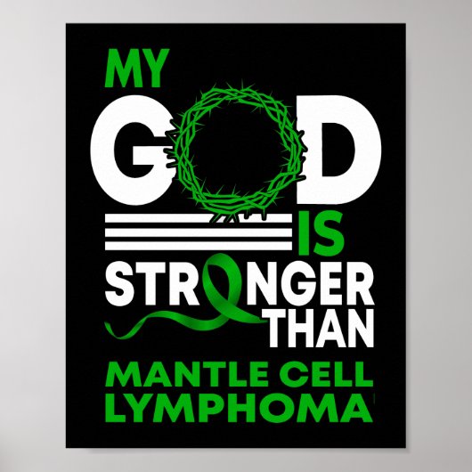 Mijn God Sterker dan Mantle Cell Lymphoma Poster (Voorkant)