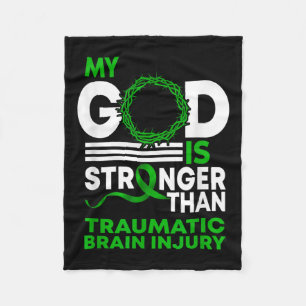 Mijn God sterker dan traumatisch hersenletsel Fleece Deken
