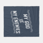 Mijn God tegenover mijn Christelijke Citaat van de Fleece Deken (Voorkant (Horizontaal))