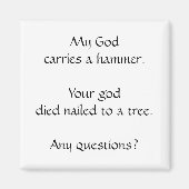 Mijn God/Uw God vierkante magneet (Voorkant)