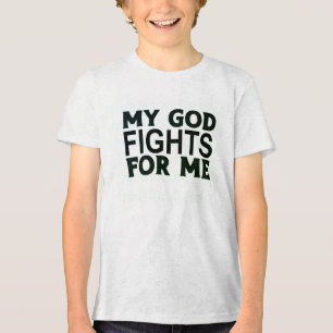 Mijn God vecht voor mij Tekst T-shirt