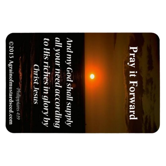 Mijn God zal al uw behoeften voorzien Magneet (Horizontaal)