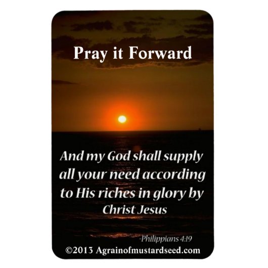 Mijn God zal al uw behoeften voorzien Magneet (Verticaal)