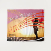 MIJN GOD ZITTEN OVER ME Christelijke kerk Wandkleed (Voorkant (horizontaal))