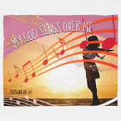 MIJN GOD ZITTEN OVER MIJ Christelijk Fleece Deken (Voorkant (Horizontaal))