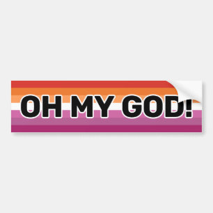 Mijn God Zwarte Lesbische Pride Flag (2018) Bumpersticker