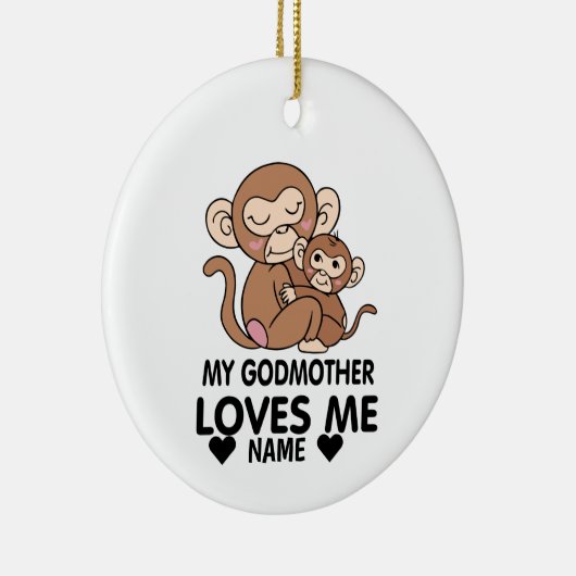 Mijn godmoeder houdt van mij keramisch ornament (Rechts)