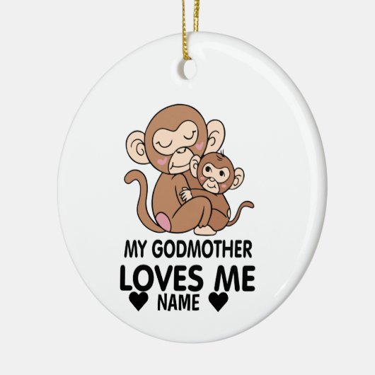 Mijn godmoeder houdt van mij keramisch ornament (Links)