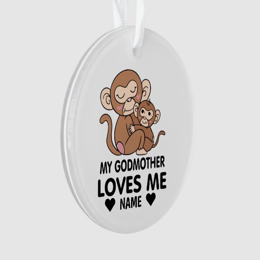 Mijn godmoeder houdt van mij ornament (voorkant)