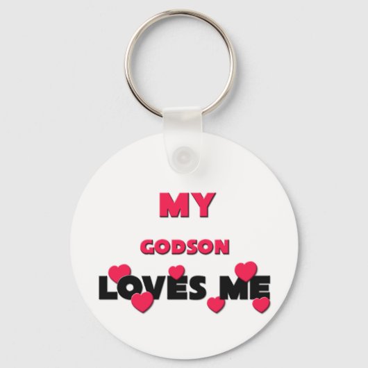 Mijn Godson houdt van me Sleutelhanger (Voorkant)