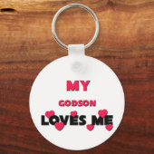 Mijn Godson houdt van me Sleutelhanger (Voorkant)