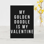 Mijn Golden Doodle is mijn Valentijn Kaart (Gele Bloem)