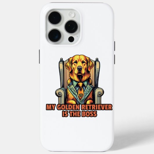Mijn Golden Retriever is de baas Case-Mate iPhone Case (Achterkant)
