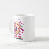 Mijn Golden Retriever is mijn Valentijn Schattige  Koffiemok (Voorkant links)
