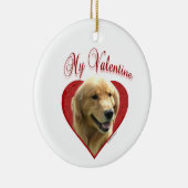 Mijn Golden Retriever Valentijn Keramisch Ornament (Rechts)
