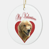 Mijn Golden Retriever Valentijn Keramisch Ornament (Links)