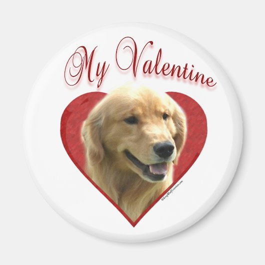 Mijn Golden Retriever Valentijn Magneet (Voorkant)