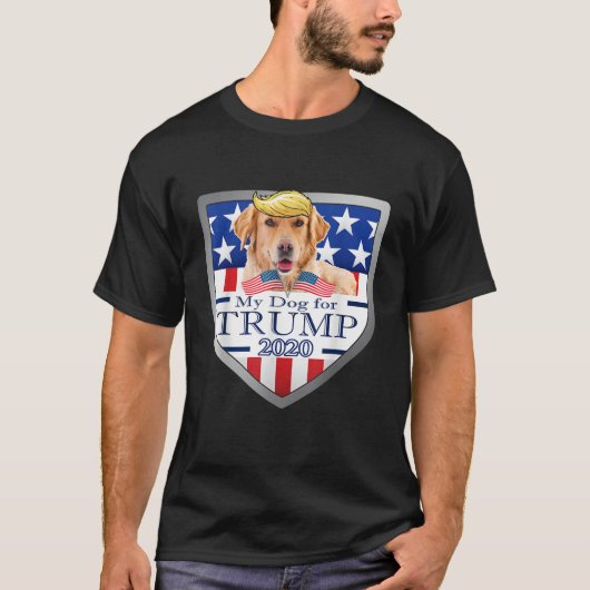 Mijn Golden Retriever voor Trump T-Shirt (Voorkant)