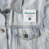 Mijn Goldendoedel is alles. Vierkante Button 5,1 Cm (In situ)