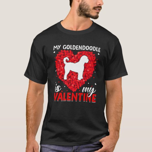 Mijn Goldendole is mijn Valentijn Goldendole Valen T-shirt (Voorkant)