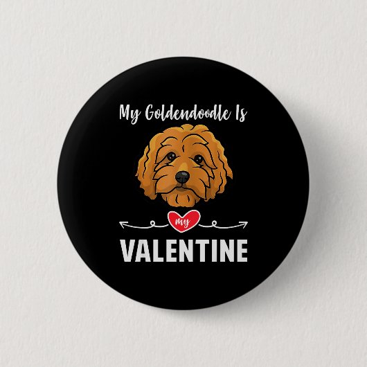 Mijn Goldendoodle-hond is mijn Valentijn Geschenke Ronde Button 5,7 Cm (Voorkant)