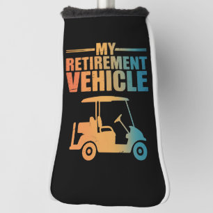 Mijn golfkarretje voor na mijn pensioen Golfer lie Golfheadcover