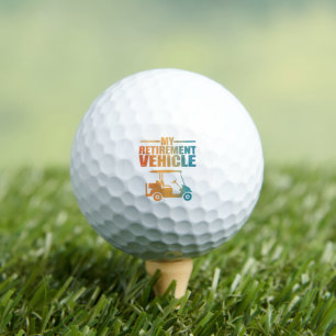 Mijn golfwagentje voor na mijn pensioen golfer gol golfballen