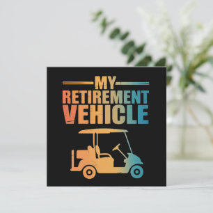 Mijn golfwagentje voor na mijn pensioen Golfer Lie Kaart