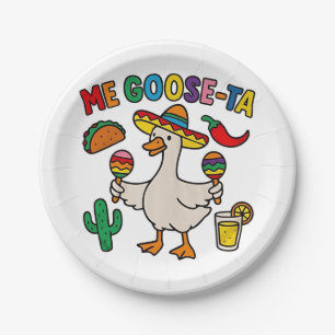Mijn Goose-Ta Grappige Mexicaanse Spaanse Gans  Papieren Bordje