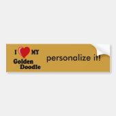 Mijn gouden Bumpersticker van de Doodle (Voorkant)