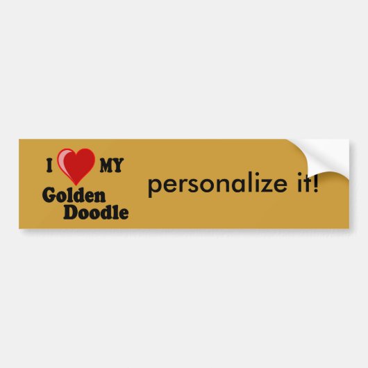 Mijn gouden Bumpersticker van de Doodle (Voorkant)
