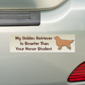 Mijn gouden recriever is slimmer dan bumpersticker (Op auto)