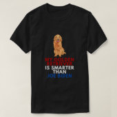 Mijn gouden recriever is slimmer dan Joe Biden Fun T-shirt (Design voorkant)