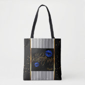Mijn goudtas van Makeup Gold Confetti - Blauwe gla Tote Bag (Voorkant)
