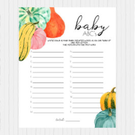 Mijn Gourd. - Baby shower Baby ABCs Game