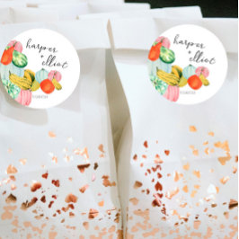 Mijn Gourd. - Baby shower voor meervoudig gebruik Ronde Sticker