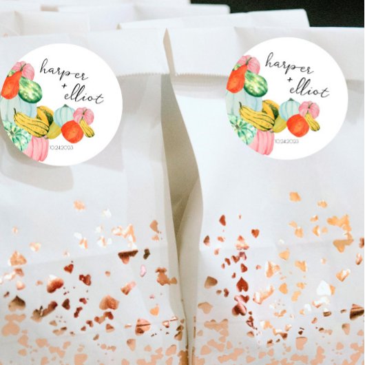 Mijn Gourd. - Baby shower voor meervoudig gebruik Ronde Sticker