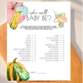 Mijn Gourd. - Baby shower wie zal Baby zijn? Game