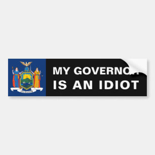 Mijn gouverneur is een idioot - New York Bumpersticker