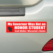 Mijn gouverneur was geen eervolle student bumpersticker (Op auto)