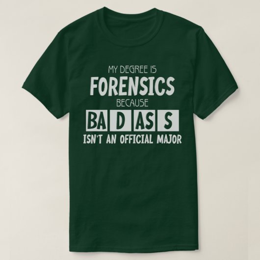 Mijn graad is de Forensische Wetenschap Premium T-shirt (Design voorkant)