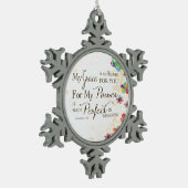 Mijn Grace is voldoende Tin Sneeuwvlok Ornament (Links)