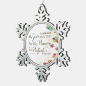 Mijn Grace is voldoende Tin Sneeuwvlok Ornament (Rechts)