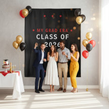 Mijn Grad Era Klas van 2026 Zwart Rode Sterren Fot