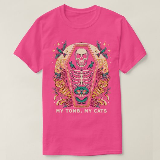 Mijn graf Mijn katten T-shirt (Design voorkant)