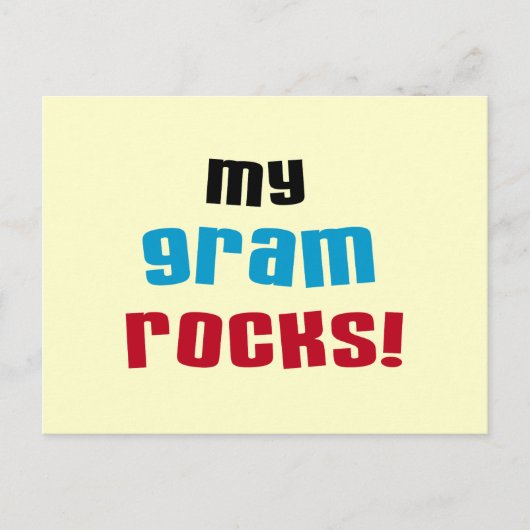 Mijn Gram Rocks T-shirts en geschenken Briefkaart (Voorkant)