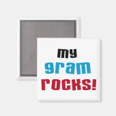 Mijn Gram Rocks T-shirts en geschenken Magneet (Voorkant / Achterkant)
