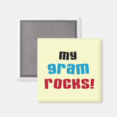 Mijn Gram Rocks T-shirts en geschenken Magneet (Voorkant / Achterkant)